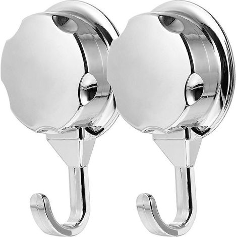 Set Mit 2 Robusten Und Multifunktionalen Saugnapfhaken, Abnehmbar Und Ideal Fürs Badezimmer. – 10,50 X 6,50 X 3,00 Cm – Silber