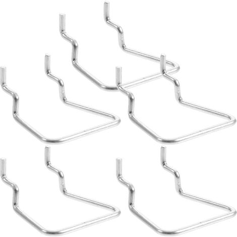 Set Mit 5 Haken Und Ösen Für Lochwände, Becherhalter, Werkzeug- Und Zubehöraufbewahrung – 5 X 4,5 Cm – Silber