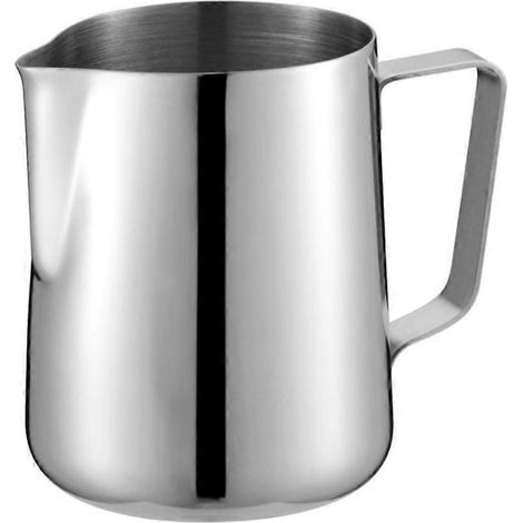 150 Ml Milchkännchen/kaffeebecher Aus Edelstahl Mit Aufreißlasche (silber) – 5,9 X 5,9 Cm – Silber