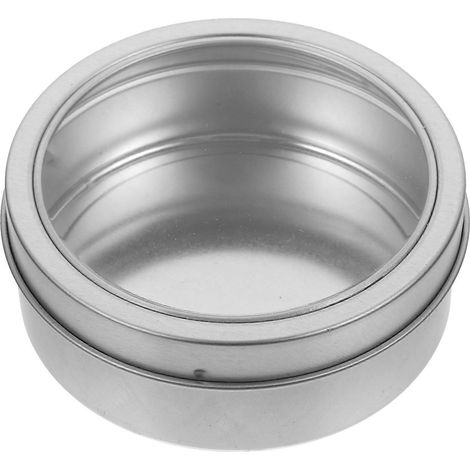 Magnetischer Kühlschrankbehälter, Tragbare Metallbox, Kleiner Kühlschrankbehälter – 9,00 X 9,00 X 3,50 Cm – Silber