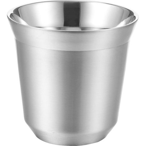 Isolierbecher Aus Edelstahl (1 Stück) Für Babys – 6 X 6 X 6 Cm – Silber