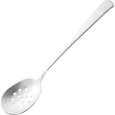 Servierlöffel Aus Edelstahl, Kreativer Hohllöffel, Suppenkelle, Salatlöffel, Reislöffel, Küchenutensil, Geschirr (kleiner Sieblöffel) – 215 Cm – Silber