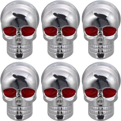 Set Mit 6 Motorrad-kennzeichenbefestigungsschrauben, Robuste Ghost-head-schrauben, Kennzeichendekoration Für Motorräder – 2,5 X 1,8 X 1,5 Cm – Silber