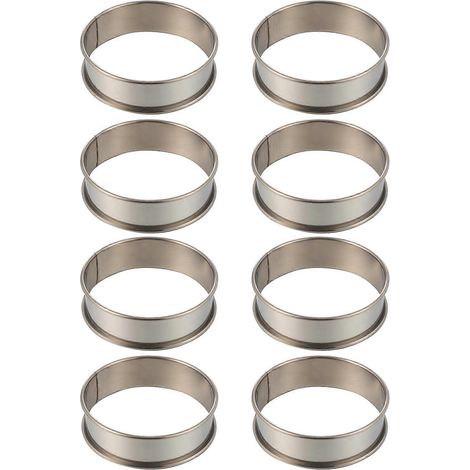Edelstahl-mousseformen, Backutensilien, Kuchen- Und Keksformen – 10 X 8 Cm – Silber