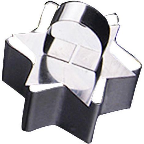 Diy-edelstahlformen: Kuchenformen, Keksformen, Obst- Und Gemüseformen, Sushi-form Mit Stopfer (sechszackiger Stern). – 8,20 X 8,20 X 4,00 Cm – Silber