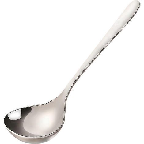 Suppenlöffel, Topflöffel, Saucenlöffel Mit Langem Griff Aus Edelstahl 304, Küchenutensil (silber, 17,5 Cm) - S-silber