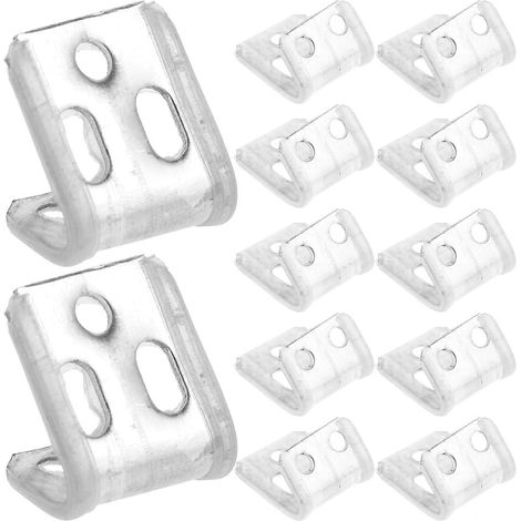 Set Mit 12 Sofafederklammern, 5-loch, Dick, Inklusive Schrauben. Möbelzubehör. – 2,20 X 2,00 X 1,20 Cm – Silber