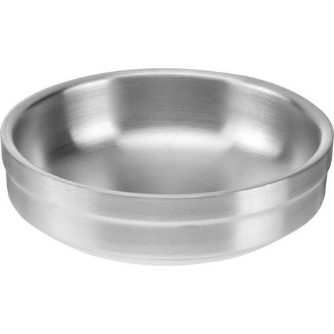 Dicke Edelstahl-vorspeisenplatte Für Zuhause, Restaurant Und Den Täglichen Gebrauch (durchmesser: 9 Cm) – 9 X 9 X 2,7 Cm – Silber