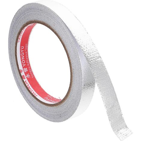 Rolle Hitzebeständiges Glasfaser- Und Aluminiumfolienband Für Rohrleitungsreparaturen – 2000 X 1,5 Cm – Silber