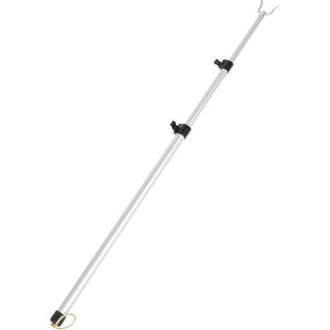 1 Ausziehbarer Wäschehaken Mit Integrierter Kleiderstange – 125,00 X 4,00 X 2,50 Cm – Silber