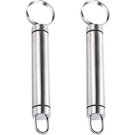 Set Mit 2 Pfirsichentkernernentern, Robuste Werkzeuge Zum Entfernen Des Kerngehäuses – 16 X 3,5 X 3,5 Cm – Silber