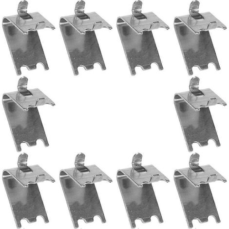 10 Kühlschrankregalclips, Kühlregalhalterungen, Kühlschrankhaken – 4,00 X 3,00 X 2,50 Cm – Silber