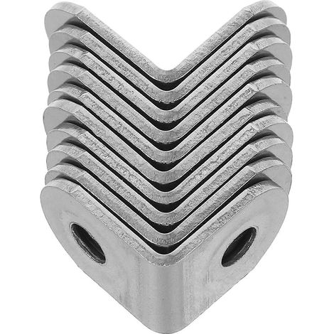 Set Mit 10 90°-eckwinkeln Aus Edelstahl Für Regale – 2,00 X 2,00 X 1,60 Cm – Silber