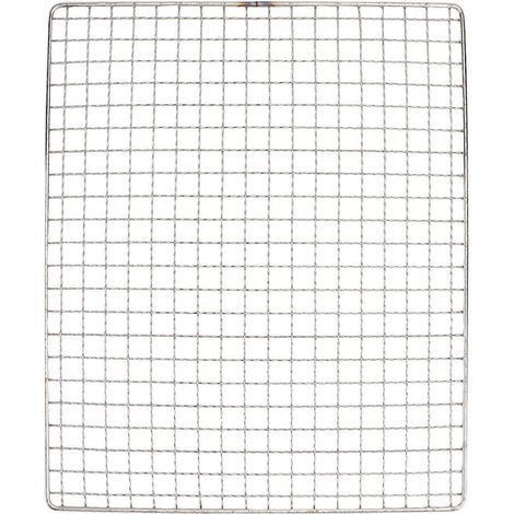 Grillrost Aus Edelstahl Mit Quadratischen Löchern, Mehrzweck-drahtgitter (26 X 32 Cm) – Silber