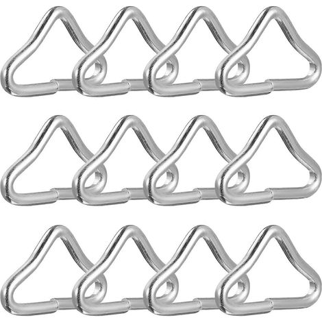 20-teiliges Trampolin-set Mit Gummibändern, Netz, Schnalle Und Dreiecksring – 4,5 X 2,6 Cm – Silber