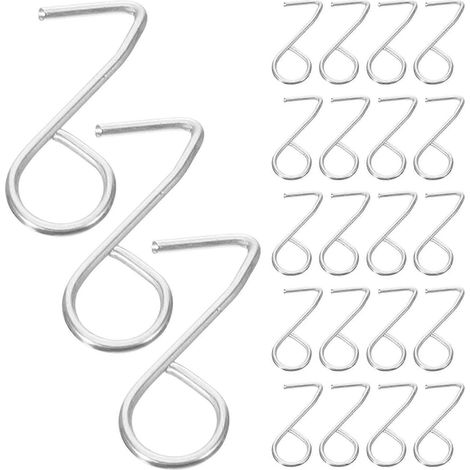 100 Befestigungshaken Für Autositzbezüge, Aufhängehaken, Verriegelungshaken, Kartenverschlüsse – 2,30 X 1,00 X 0,10 Cm – Silber
