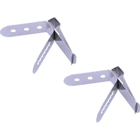 Lebensmittelechte Edelstahl-thermometerständer Mit Sondenklemme (modell 1) – 4,50 X 4,50 X 1,00 Cm – Silber