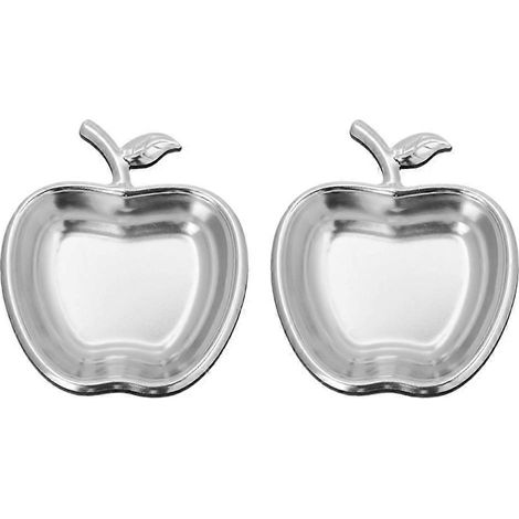Set Mit 2 Edelstahl-saucenschalen Für Dips Und Gewürze – 10 X 9 Cm – Silber