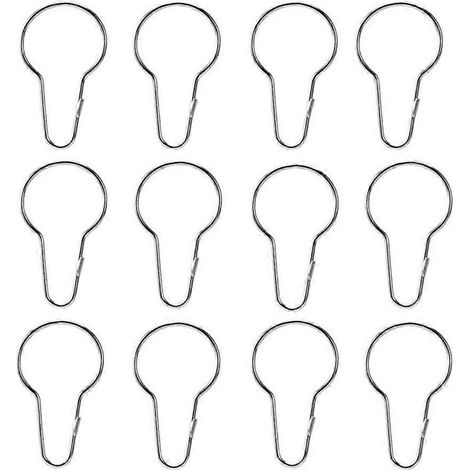 Set Mit 20 Kürbisförmigen Duschvorhanghaken, Rostfreie Metallschlaufen Für Die Fensterdekoration (silber) - M