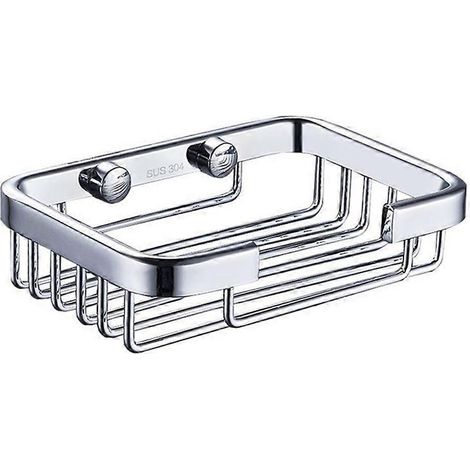 Wandseifenschale Aus Edelstahl, Seifenbox Fürs Badezimmer – 14,5 X 9,5 Cm – Silber