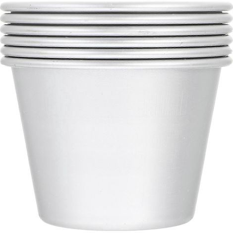 Eierkuchen-, Pudding-, Cupcake- Und Muffinformen Aus Aluminiumlegierung (6er-set), Antihaftbeschichtet. – 6 X 6 X 4,5 Cm – Silber