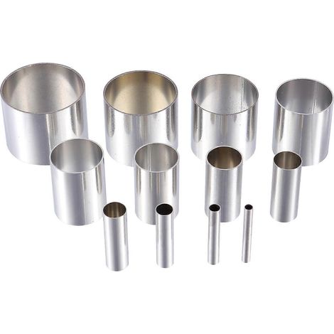 12 Runde Ausstechformen Aus Edelstahl Für Ton, Kreisförmige Abdruckformen – 3,2 X 3,2 X 2,5 Cm – Silber
