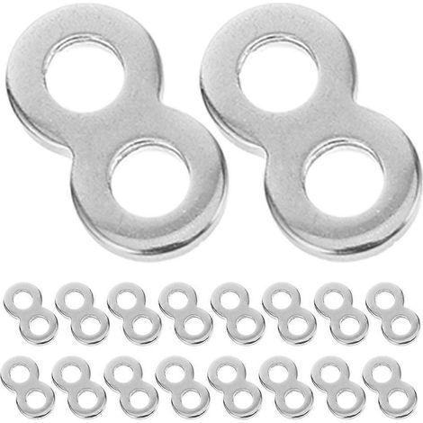 25 Tischbefestigungen, 8 Zahlenförmige Befestigungselemente, Tischverbinder Aus Edelstahl – 1,00 X 0,50 X 0,30 Cm – Silber