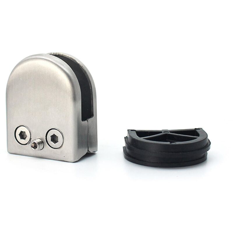 Edelstahl-glasklemmen (4/8 Stück), Verstellbarer Flachrückseiten-glashalter Für 8-12 Mm Glas (4 Stück)