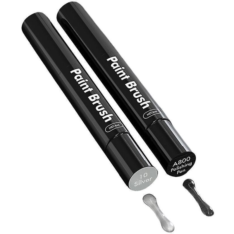 Lackreparaturset Für Kratzer Am Auto – Pinselapplikatorstift – 2 Stück – Silber