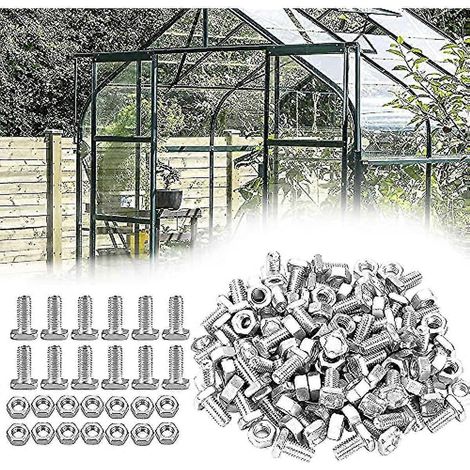 Set Mit 50 Muttern Und 50 Schrauben Für Gewächshäuser, Vierkant-aluminiumschrauben Und -muttern, Zubehör Und Ersatzteile Für Gewächshäuser.