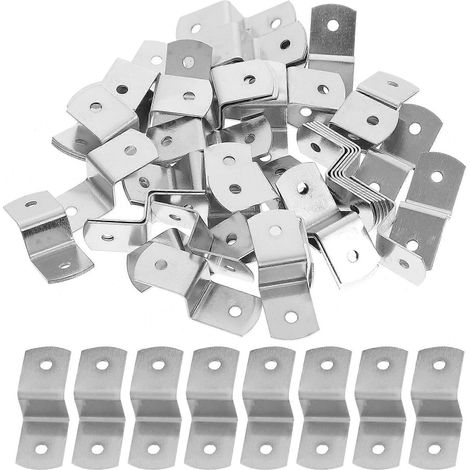 100 Z-förmige Bilderrahmenclips, Versetzte Leinwandclips, Tischclips – 3,30 X 1,30 X 1,10 Cm – Silber