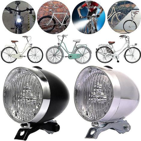 Klassischer Led-fahrradscheinwerfer Im Vintage-stil, Retro-design.