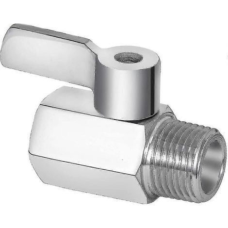 Absperrventil Für Duschkopf, Mini-kugelhahn Aus Edelstahl 304, Npt-gewinde (1/2 Zoll Außengewinde X 1/2 Zoll Innengewinde).