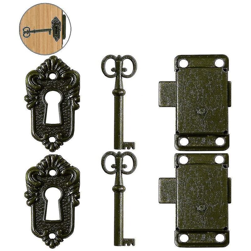 Vintage-schranktürschlösser, Schrankschloss, Antikes Möbelschloss Mit Schlüssel Für Briefkästen, Lo