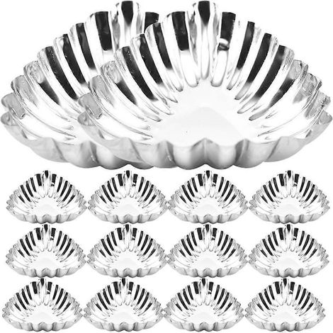 20 Edelstahl-tarteformen, Dekorative Formen Für Tartes Und Muffins, Küchenformen – 7,8 X 6,5 X 2 Cm – Silber