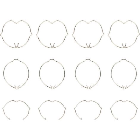 30 Federbelastete Befestigungsclips Für Einbauleuchten – Beleuchtungszubehör – 5 X 4,5 Cm – Silber