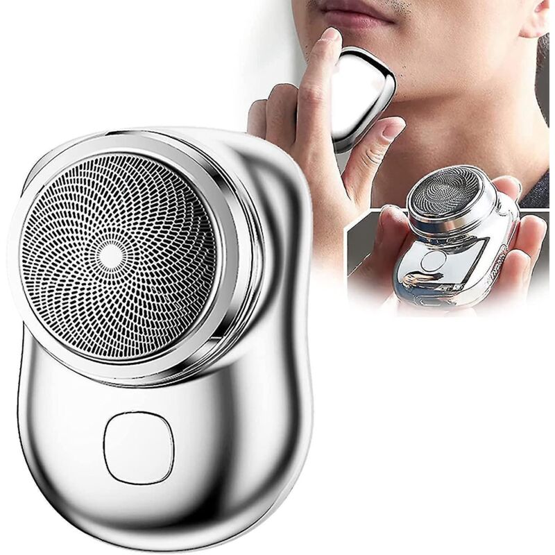 Mini-shave Tragbarer Elektrorasierer, Mini-shave Tragbarer Elektrorasierer, Mini-shave Tragbarer Elektrorasierer Silber