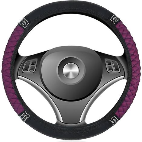 Lila Lenkradbezug, Pailletten-lenkradbezug, Auto-accessoire Für Damen – 36,00 X 9,50 X 1,00 Cm – Lila