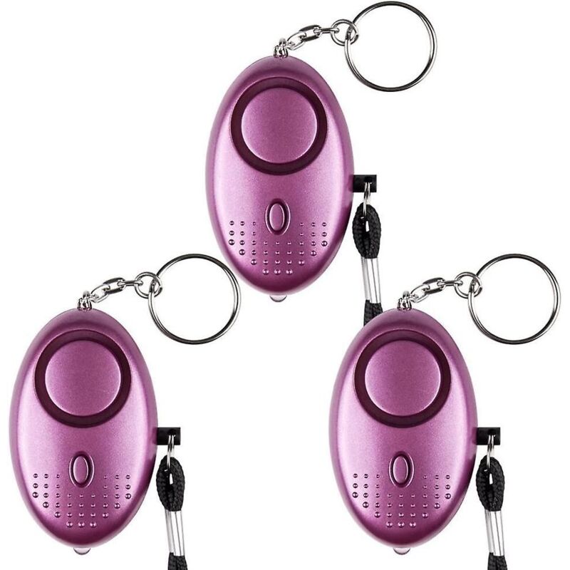 3er-pack Persönliche Notfallalarme Mit 130 Db Lautem Alarm Und Led-taschenlampe Zur Selbstverteidigung Und Zum Schutz, Ideal Für Kinder, Frauen, Ältere Menschen Und Studenten.