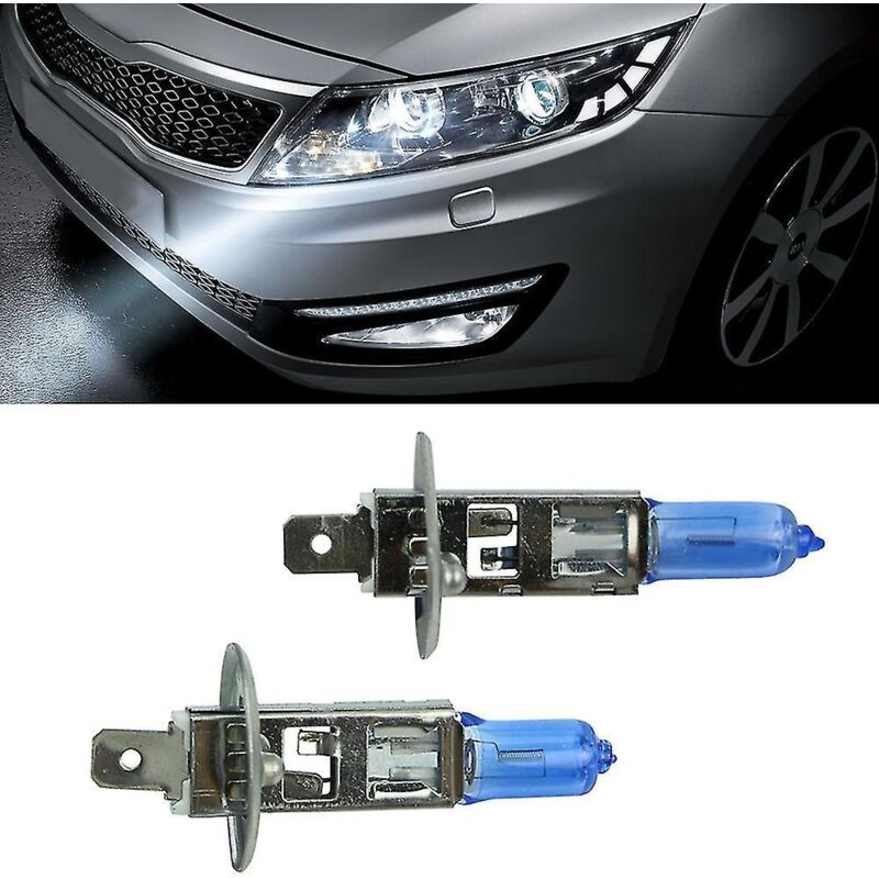2er-pack H1 6000k Xenon-gas-led-lampen (halogentyp) Für Nebelscheinwerfer. Energiesparend. Hohe Lichtintensität, Lange Lebensdauer. Farbe: Weiß.
