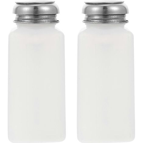 Set Mit 2 Antistatischen Pumpspenderflaschen, 250 Ml, Zur Aufbewahrung Von Flüssigem Alkohol (weiß) – 5 X 5 X 13 Cm – Weiß