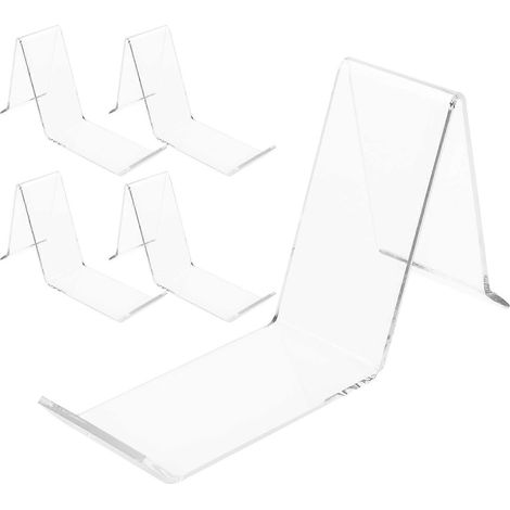 1 Set Mit 5 Erhöhten, Transparenten Schuhaufstellern Aus Acryl Für Schuhhändler (weiß) – 14,1 X 8,6 Cm – Weiß
