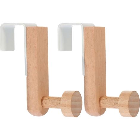 Set Mit 2 Kreativen Türhaken, Nagellose Haushaltshaken, Hut- Und Handtuchhaken – 7,50 X 6,00 X 2,00 Cm – Weiß