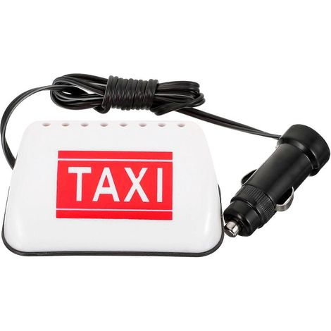 Vintage-taxi-led-leuchtschild – 10,5 X 6,5 Cm – Weiß