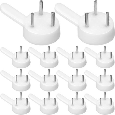 100er-packung Bilder- Und Bilderrahmenhaken Zur Nahtlosen Wandmontage. – 2,2 X 1,5 X 1,2 Cm – Weiß
