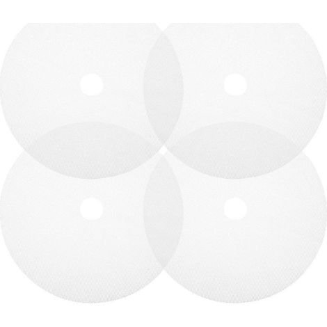 Set Mit 4 Wiederverwendbaren Dörrmatten Aus Silikon, 33,00 X 33,00 X 0,10 Cm, Weiß