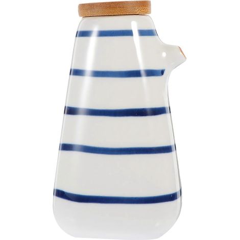 Keramik-saucenflasche, Gewürz- Und Speiseölbehälter, Schlichtes Küchenaccessoire – 13 X 7,5 X 4,3 Cm – Weiß