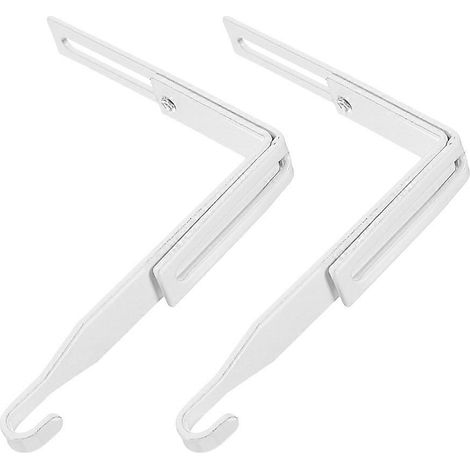 Set Mit 2 Verstellbaren Metallhaken Zum Aufhängen An Einer Küchenschranktür – 8,00 X 7,00 X 1,20 Cm – Weiß
