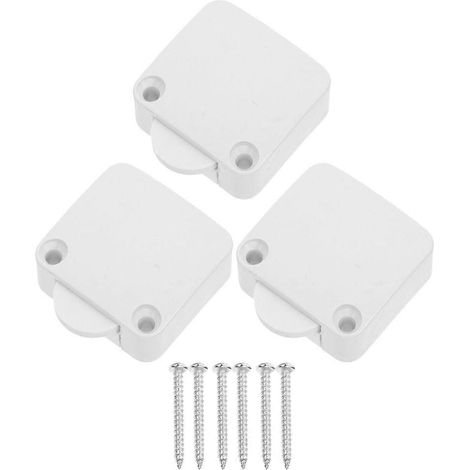 Set Mit 3 Touch-schaltern Für Türen, Schränke, Lampen Oder Schubladen. – 3,8 X 3,3 Cm – Weiß