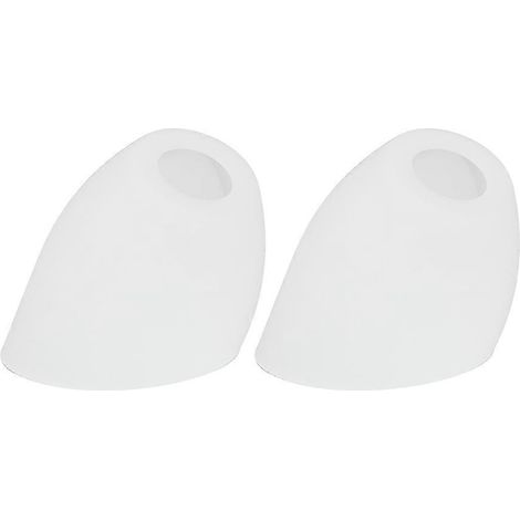 Set Mit 2 Schrägen Lampenschirmen, Einzelner Lampenschirm, Lampenschirm Aus Kunststoff, Lampenzubehör – 13 X 8,5 X 8,5 Cm – Weiß